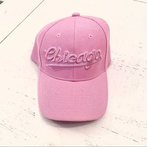 Pink Chicago Fitted Baseball Cap